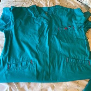 Med Couture scrub set- blue-XL